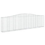 Arched Gabion Baskets 4 pcs 400x30x100/120 cm Galvanised Iron