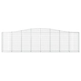 Arched Gabion Baskets 4 pcs 400x30x100/120 cm Galvanised Iron