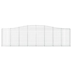 Arched Gabion Baskets 4 pcs 400x30x100/120 cm Galvanised Iron
