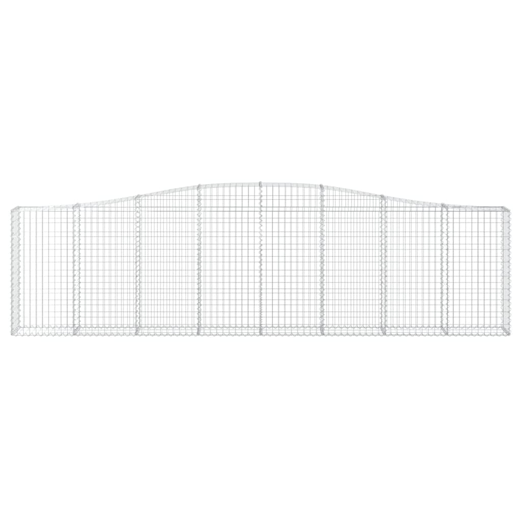 Arched Gabion Baskets 5 pcs 400x30x100/120 cm Galvanised Iron