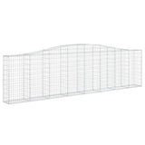 Arched Gabion Baskets 6 pcs 400x30x100/120 cm Galvanised Iron - Side View