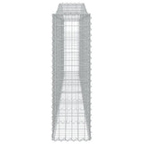 Arched Gabion Baskets 6 pcs 400x30x100/120 cm Galvanised Iron - 45-Degree Angle