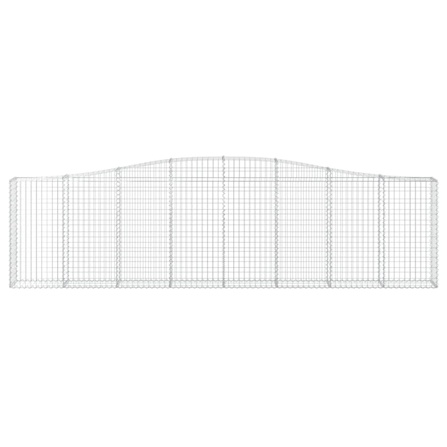 Arched Gabion Baskets 7 pcs 400x30x100/120 cm Galvanised Iron