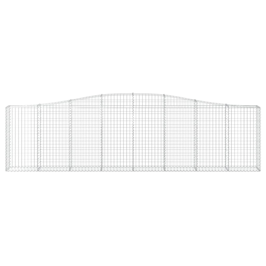 Arched Gabion Baskets 8 pcs 400x30x100/120 cm Galvanised Iron