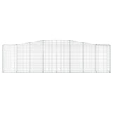 Arched Gabion Baskets 8 pcs 400x30x100/120 cm Galvanised Iron