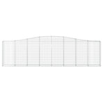 Arched Gabion Baskets 9 pcs 400x30x100/120 cm Galvanised Iron
