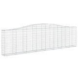 Arched Gabion Baskets 15 pcs 400x30x100/120 cm Galvanised Iron - Side View