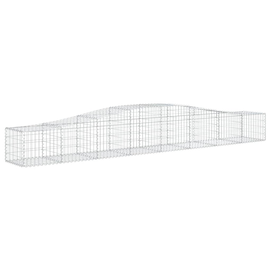 Arched Gabion Baskets 2 pcs 400x50x40/60 cm Galvanised Iron