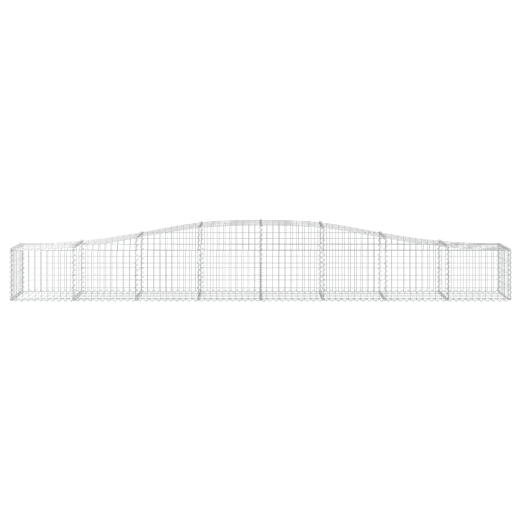 Arched Gabion Baskets 2 pcs 400x50x40/60 cm Galvanised Iron