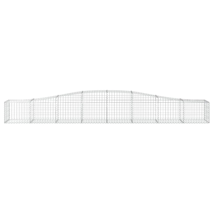 Arched Gabion Baskets 2 pcs 400x50x40/60 cm Galvanised Iron