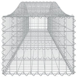 Arched Gabion Baskets 2 pcs 400x50x40/60 cm Galvanised Iron - 45-Degree Angle