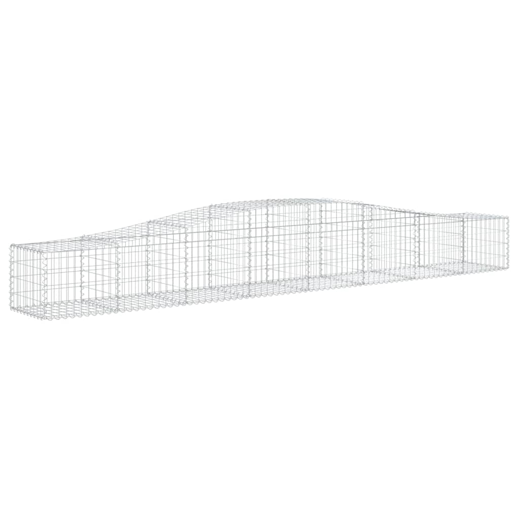 Arched Gabion Baskets 7 pcs 400x50x40/60 cm Galvanised Iron