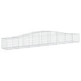 Arched Gabion Baskets 7 pcs 400x50x40/60 cm Galvanised Iron - Side View
