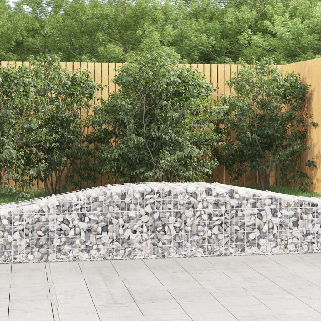 Arched Gabion Baskets 7 pcs 400x50x40/60 cm Galvanised Iron