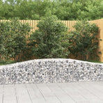 Arched Gabion Baskets 7 pcs 400x50x40/60 cm Galvanised Iron