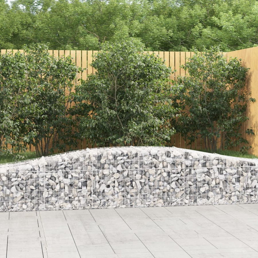 Arched Gabion Baskets 7 pcs 400x50x40/60 cm Galvanised Iron