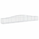 Arched Gabion Baskets 9 pcs 400x50x40/60 cm Galvanised Iron
