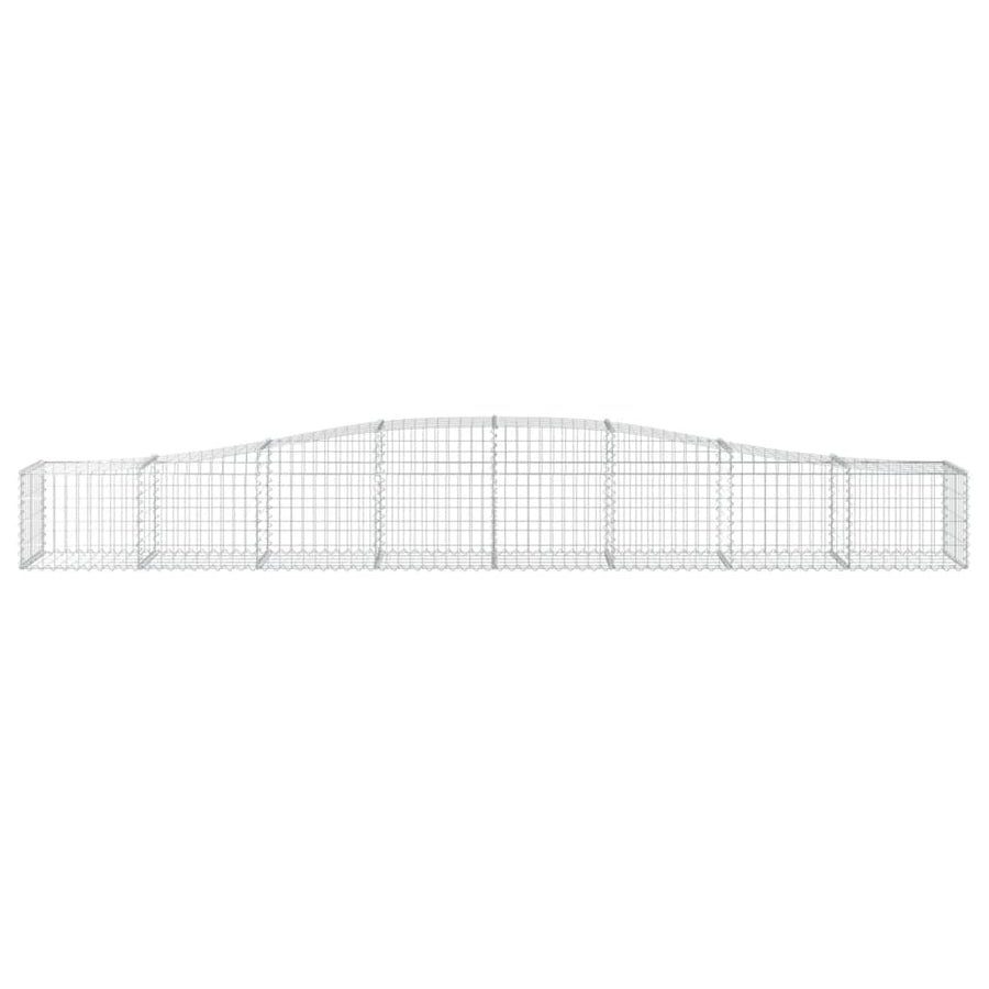 Arched Gabion Baskets 9 pcs 400x50x40/60 cm Galvanised Iron