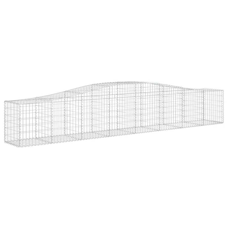 Arched Gabion Baskets 3 pcs 400x50x60/80 cm Galvanised Iron