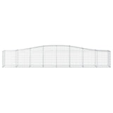 Arched Gabion Baskets 4 pcs 400x50x60/80 cm Galvanised Iron