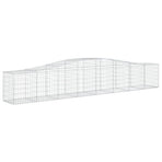 Arched Gabion Baskets 7 pcs 400x50x60/80 cm Galvanised Iron