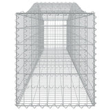 Arched Gabion Baskets 7 pcs 400x50x60/80 cm Galvanised Iron - 45-Degree Angle