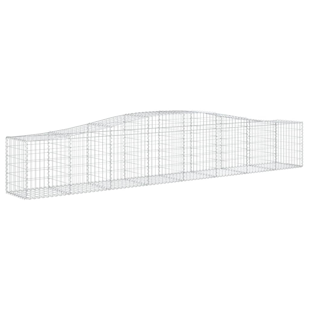 Arched Gabion Baskets 8 pcs 400x50x60/80 cm Galvanised Iron