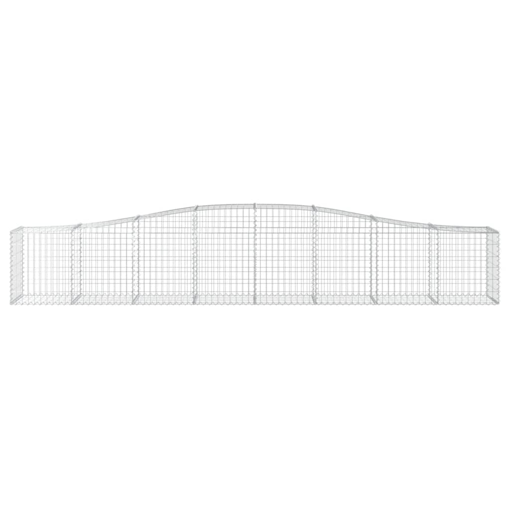 Arched Gabion Baskets 8 pcs 400x50x60/80 cm Galvanised Iron