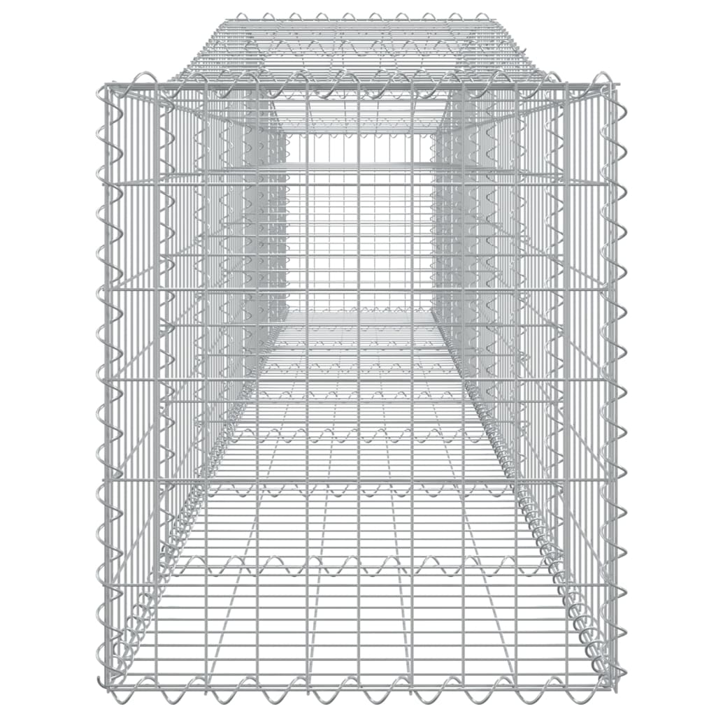 Arched Gabion Baskets 8 pcs 400x50x60/80 cm Galvanised Iron