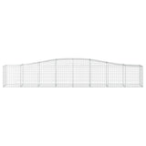 Arched Gabion Baskets 9 pcs 400x50x60/80 cm Galvanised Iron
