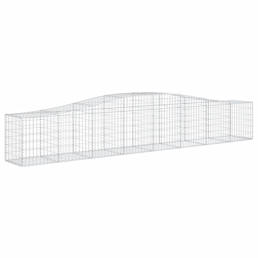 Arched Gabion Baskets 10 pcs 400x50x60/80 cm Galvanised Iron