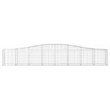 Arched Gabion Baskets 10 pcs 400x50x60/80 cm Galvanised Iron - Top-Down View