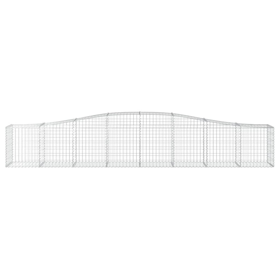 Arched Gabion Baskets 10 pcs 400x50x60/80 cm Galvanised Iron