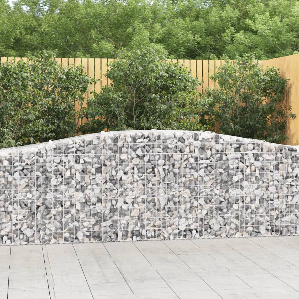 Arched Gabion Baskets 3 pcs  400x50x80/100 cm Galvanised Iron