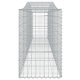 Arched Gabion Baskets 4 pcs 400x50x80/100 cm Galvanised Iron - 45-Degree Angle