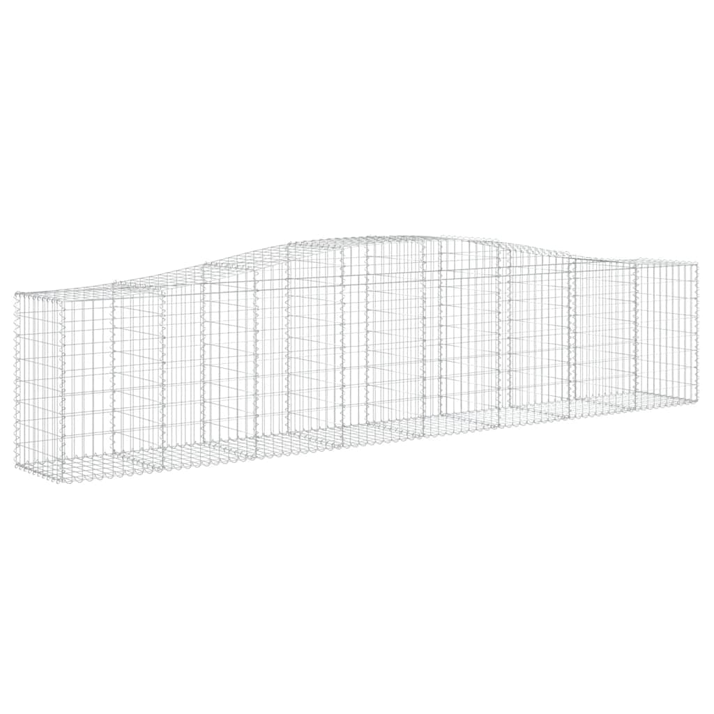 Arched Gabion Baskets 5 pcs 400x50x80/100 cm Galvanised Iron