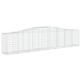 Arched Gabion Baskets 6 pcs 400x50x80/100 cm Galvanised Iron - Side View