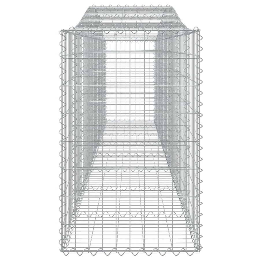 Arched Gabion Baskets 7 pcs 400x50x80/100 cm Galvanised Iron