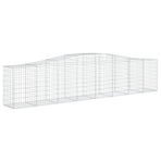 Arched Gabion Baskets 9 pcs 400x50x80/100 cm Galvanised Iron