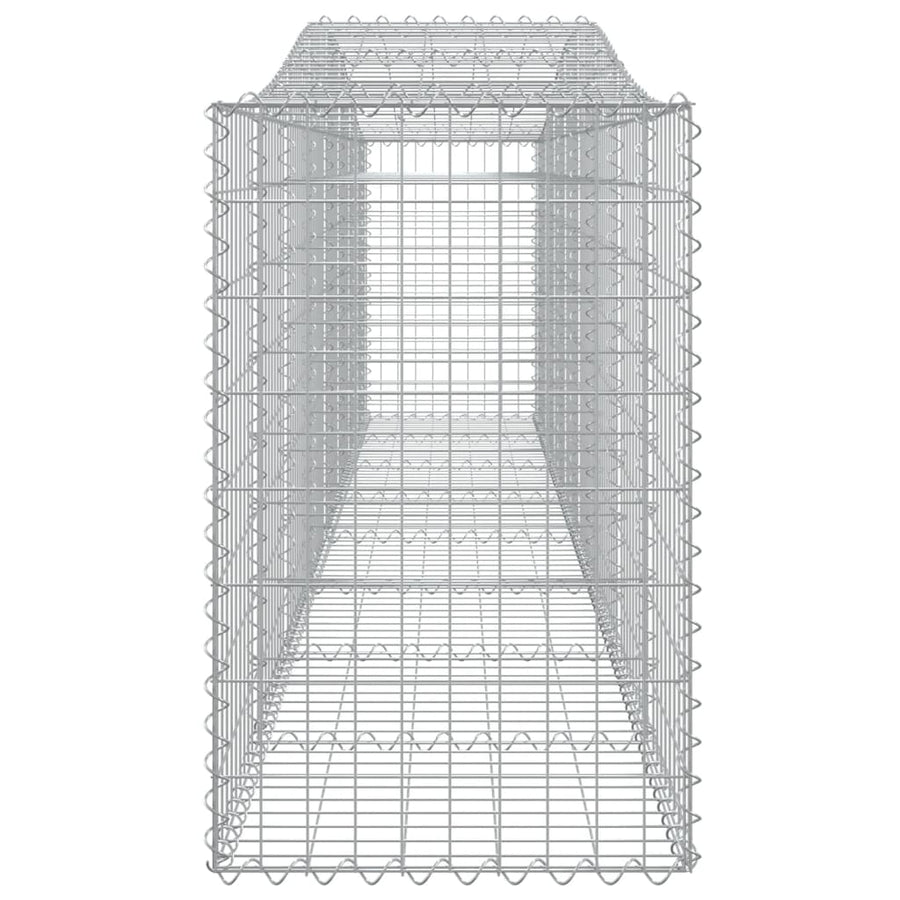 Arched Gabion Baskets 9 pcs 400x50x80/100 cm Galvanised Iron