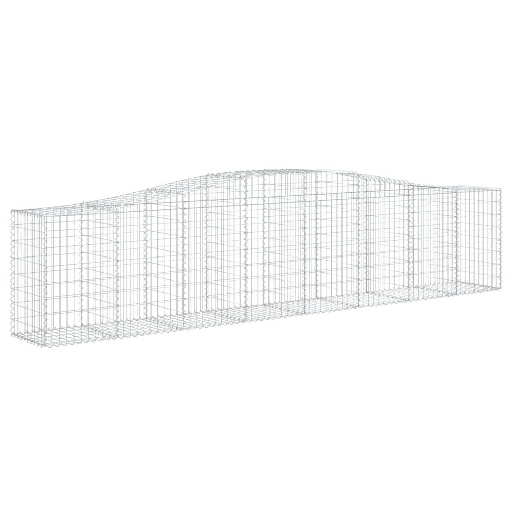 Arched Gabion Baskets 10 pcs 400x50x80/100 cm Galvanised Iron