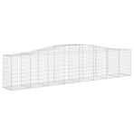 Arched Gabion Baskets 10 pcs 400x50x80/100 cm Galvanised Iron