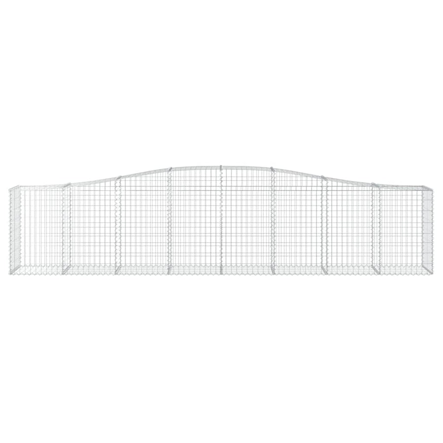 Arched Gabion Baskets 10 pcs 400x50x80/100 cm Galvanised Iron