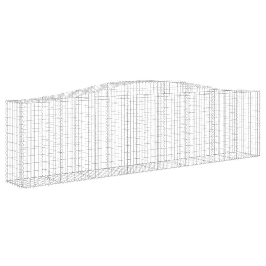 Arched Gabion Baskets 8 pcs 400x50x100/120 cm Galvanised Iron