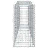 Arched Gabion Baskets 10 pcs 400x50x100/120 cm Galvanised Iron - 45-Degree Angle