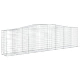Arched Gabion Baskets 15 pcs 400x50x100/120 cm Galvanised Iron - Side View