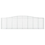 Arched Gabion Baskets 15 pcs 400x50x100/120 cm Galvanised Iron - Top-Down View