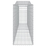 Arched Gabion Baskets 15 pcs 400x50x100/120 cm Galvanised Iron - 45-Degree Angle