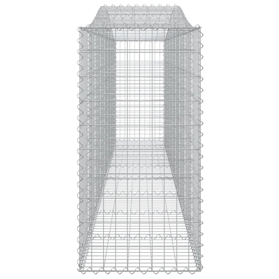 Arched Gabion Baskets 15 pcs 400x50x100/120 cm Galvanised Iron