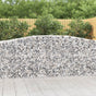 Arched Gabion Baskets 15 pcs 400x50x100/120 cm Galvanised Iron